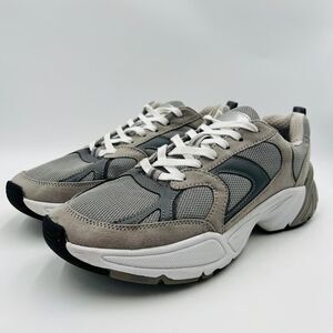 H&M Chunky Women Sneakers Gray/Light Beige Shoes Size 9